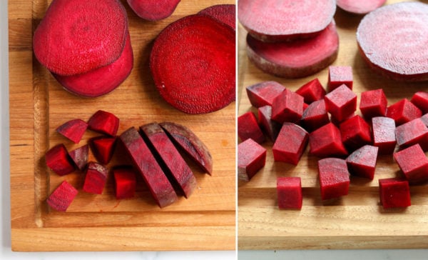 beets sliced into cubes