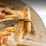 dairy free cajun pasta labeled for pinterest.