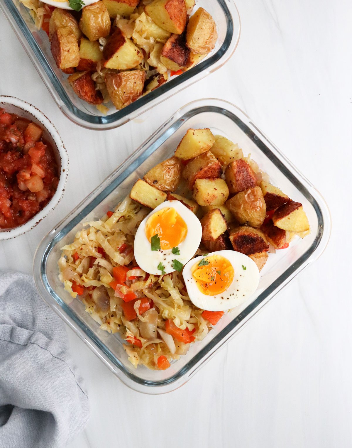 breakfast bowls in meal prep containers