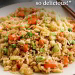 cauliflower fried rice labeled for pinterest.