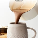 healthy hot chocolate pin for pinterest by Detoxinista.