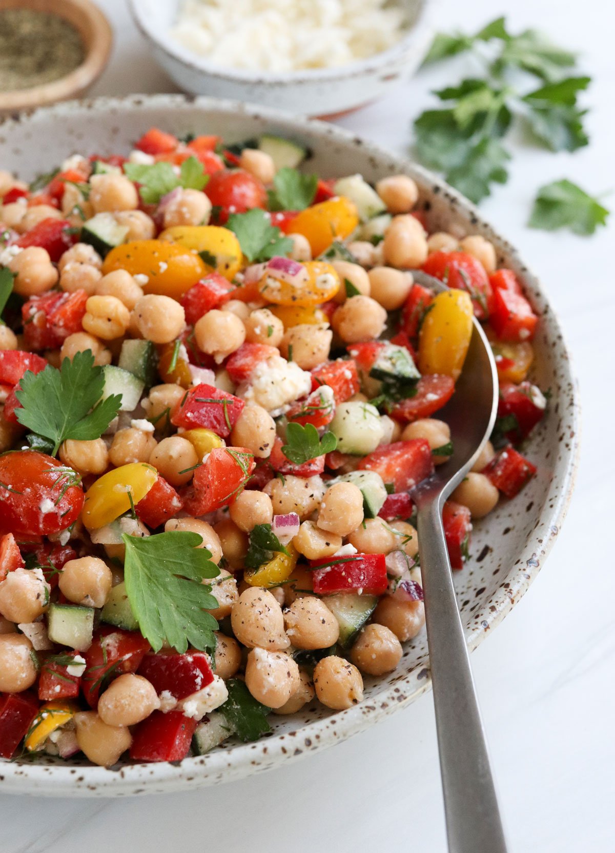 Instant Pot Chickpea Salad with Lemon, Feta, and Fresh Dill Recipe