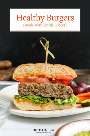 healthy burgers pin for pinterest.