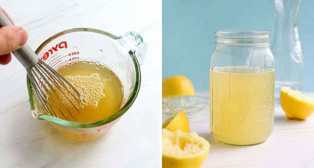 honey mixed with water and added to lemonade.