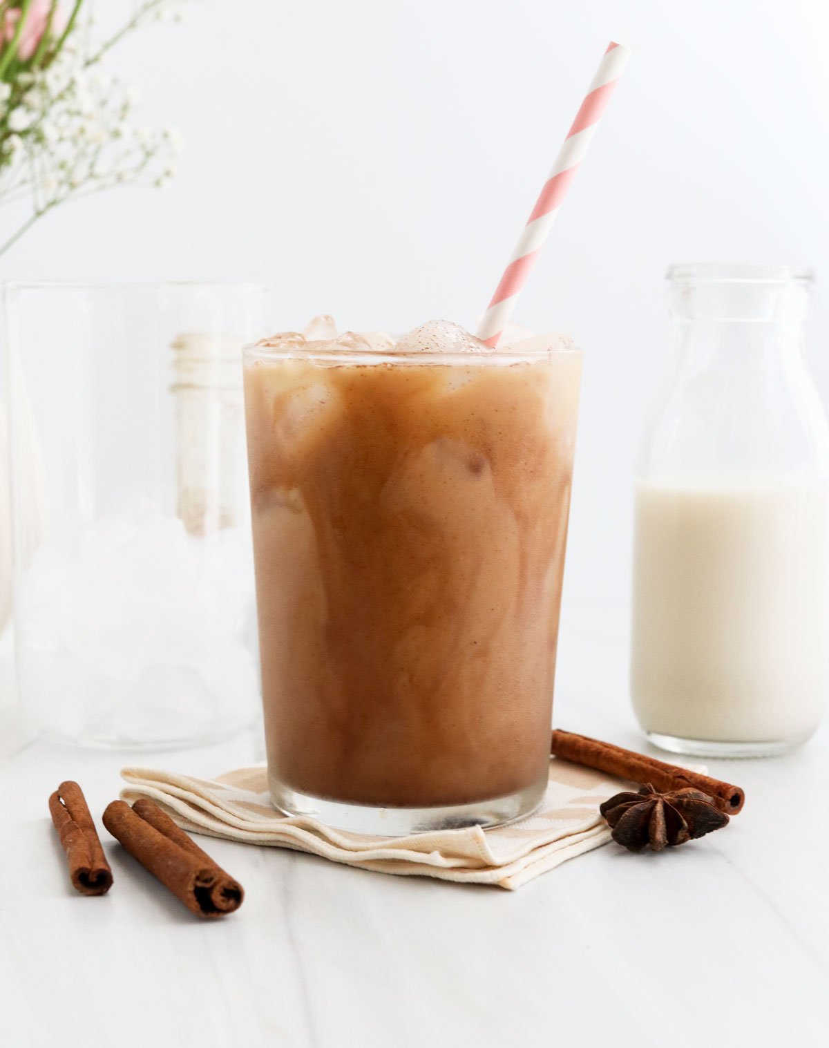 Iced Chai Latte with Homemade Chai Concentrate - Baran Bakery