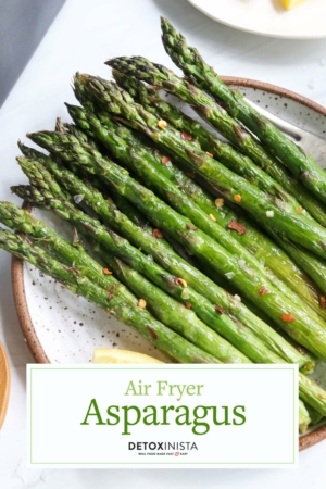 air fryer asparagus pin for pinterest.