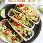 black bean tacos pin for pinterest.