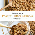 peanut butter granola pin for pinterest.