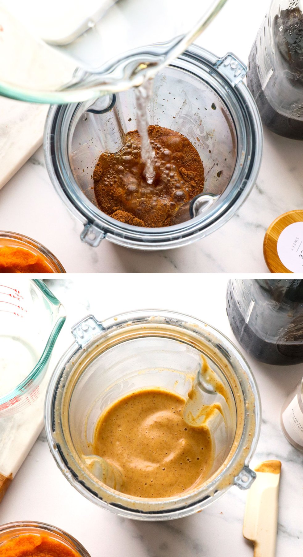 pumpkin cold brew in a personal blender. 