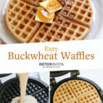 buckwheat waffles pin for pinterest.