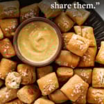 gluten free pretzel bites labeled for Pinterest.