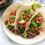 Healthy tacos pin for pinterest.