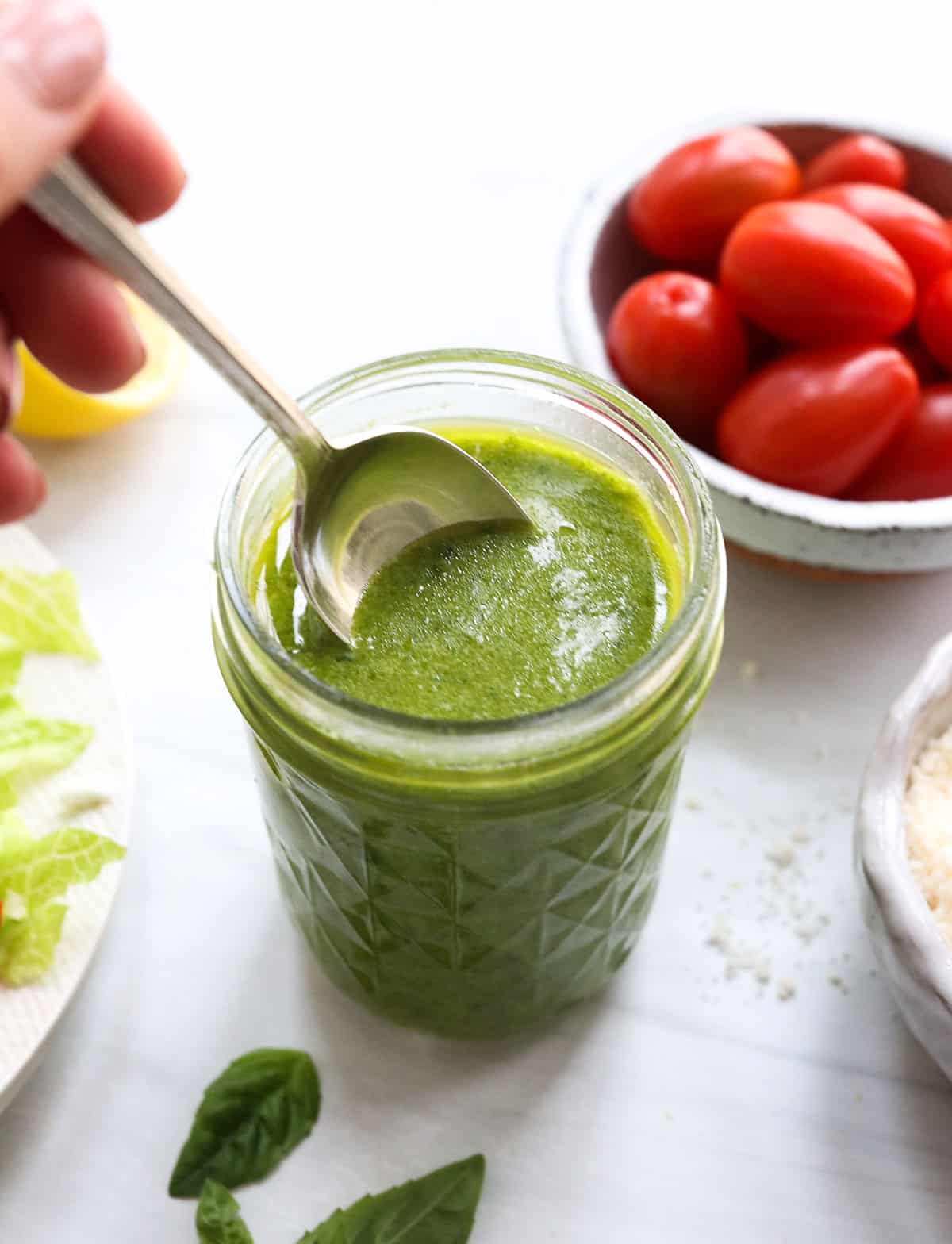 Salad Jars with Tomato Cream Dressing Recipe