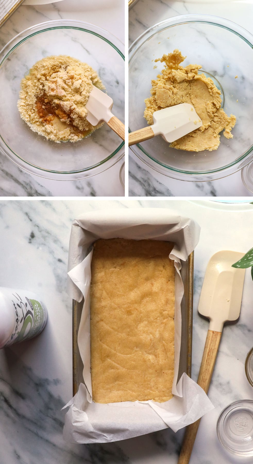 almond flour mixed with coconut oil and maple syrup for the nougat layer. 