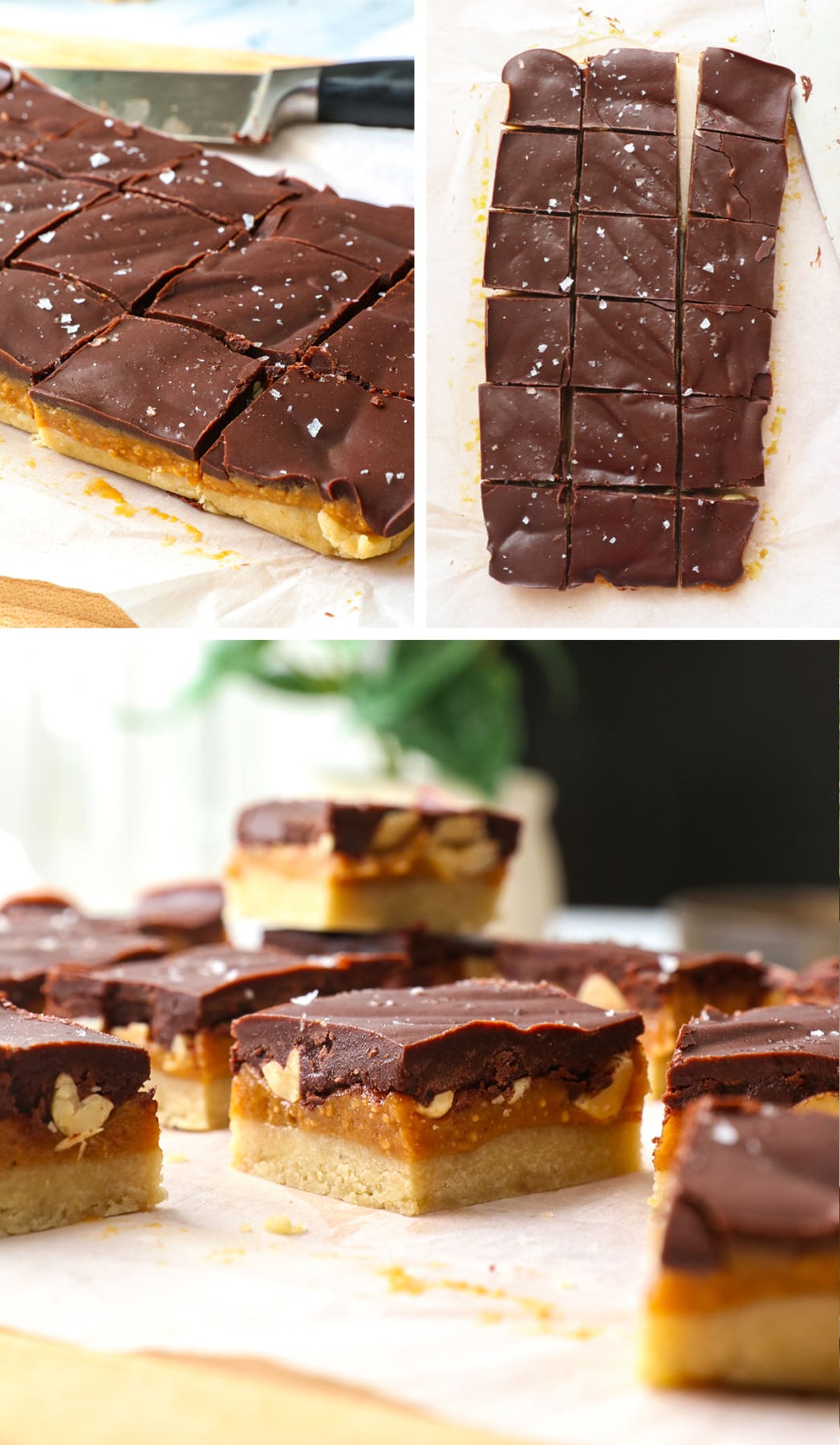 bars cut into 18 pieces and shown in close-up for the layers. 