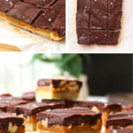 bars cut into 18 pieces and shown in close-up for the layers.