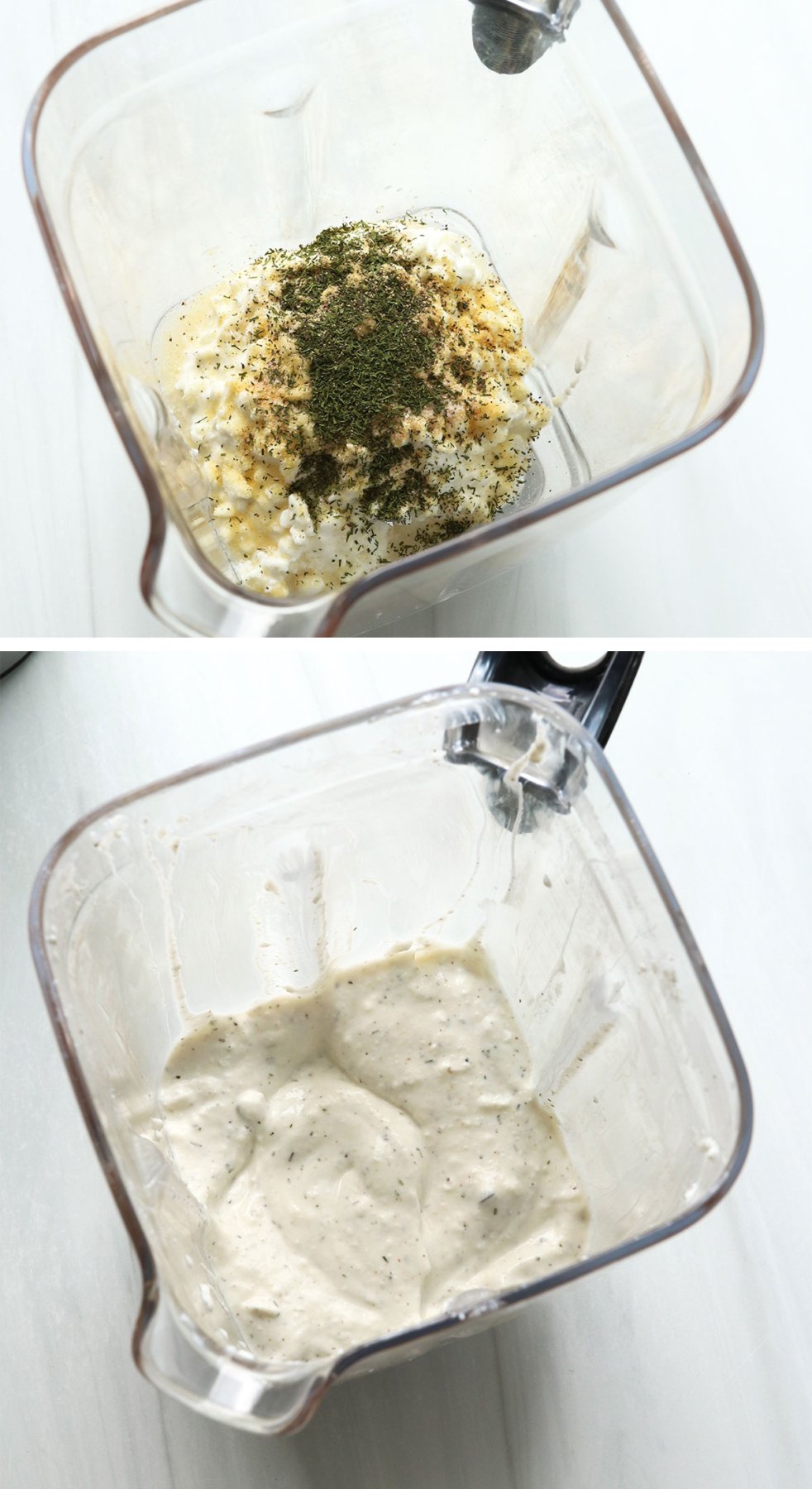 cottage cheese and dried herbs blended together.