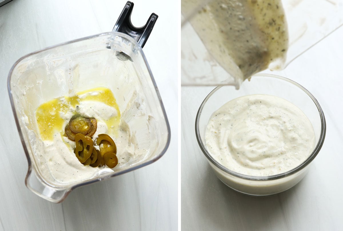 jalapeno added to ranch and blended until smooth.