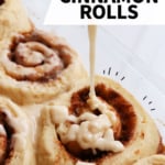 gluten free cinnamon rolls labeled for Pinterest.