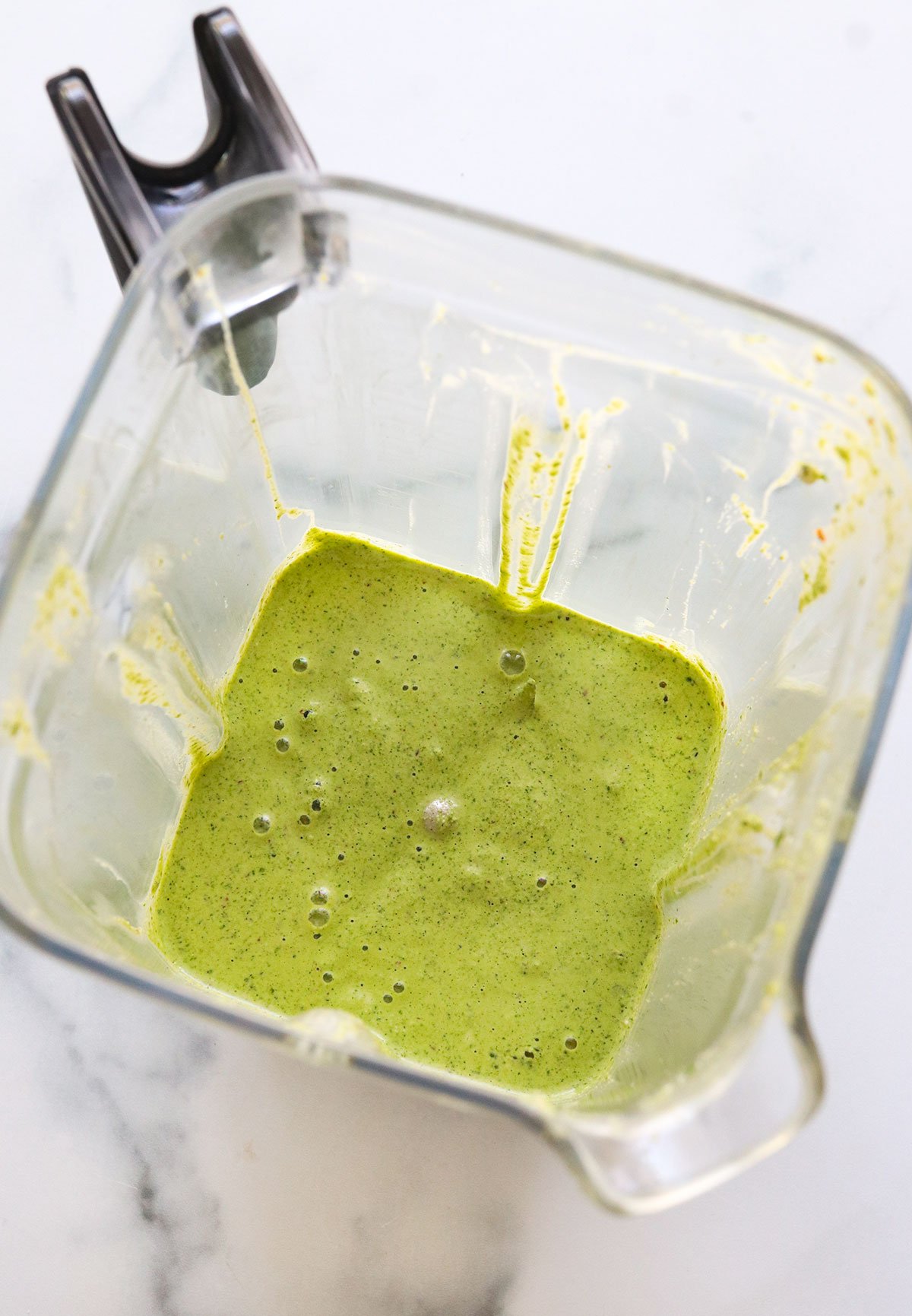 cilantro sauce blended until smooth in pitcher.