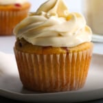 healthy cream cheese frosting labeled for Pinterest.