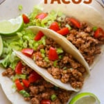 turkey tacos labeled for pinterest.
